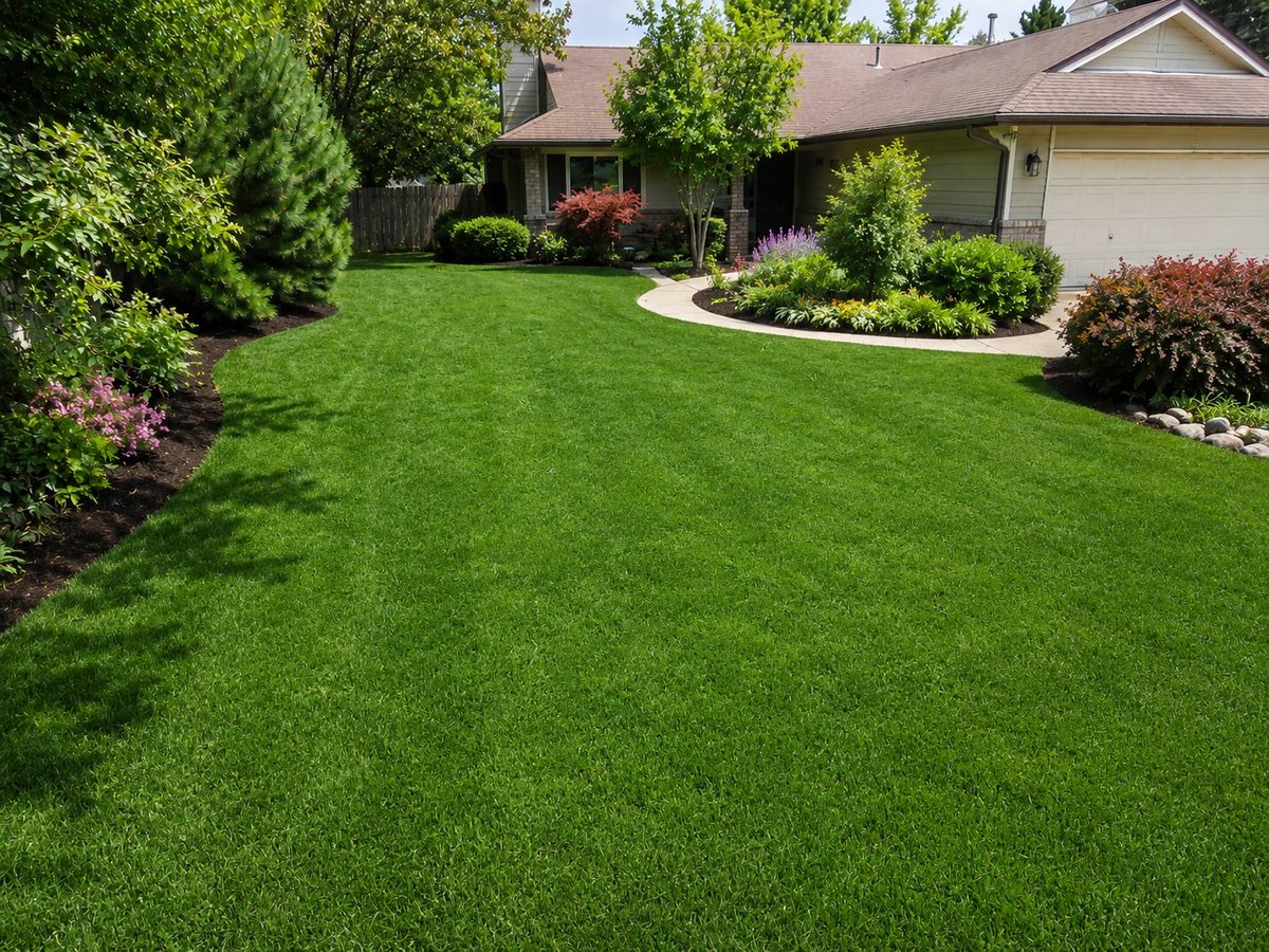 Yard after landscaping
